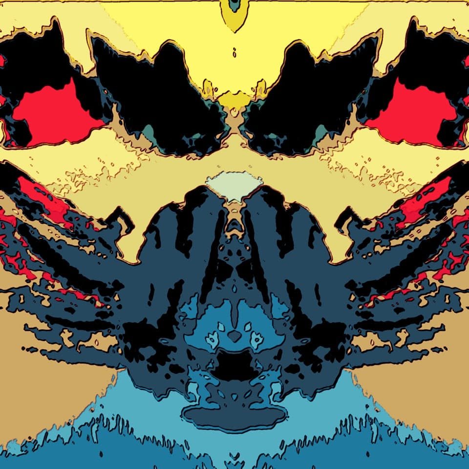 Original artwork by Lyn Coffey, used as the basis for the As the Crow Flies album cover.
